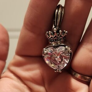 King Baby Studio Large Crystal CZ Heart Pendant
